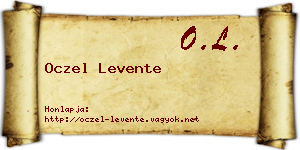 Oczel Levente névjegykártya